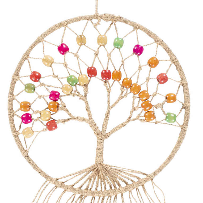 Mapua Colorful Beaded Macrame Wall Hanging Decor