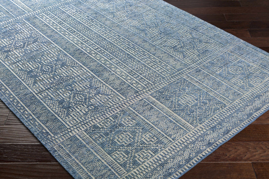Meigs Blue Premium Viscose&Wool Rug - Clearance