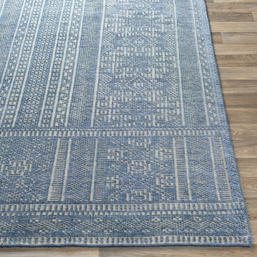 Meigs Blue Premium Viscose&Wool Rug - Clearance