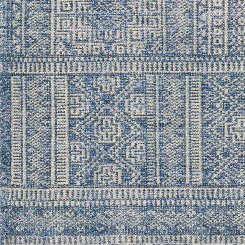 Meigs Blue Premium Viscose&Wool Rug - Clearance
