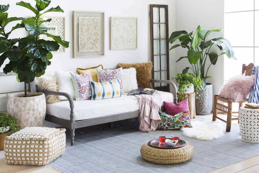 Durbin Indigo/White Cotton Flatweave Clearance Rug - Clearance