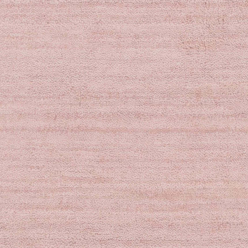 Close-up of the Millinocket Area Rug in dusty pink. Hand-loomed, 100% viscose rug texture. Contemporary style. Swatch