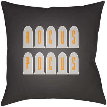 Halloween Hocus Pocus Black Outdoor Pillow