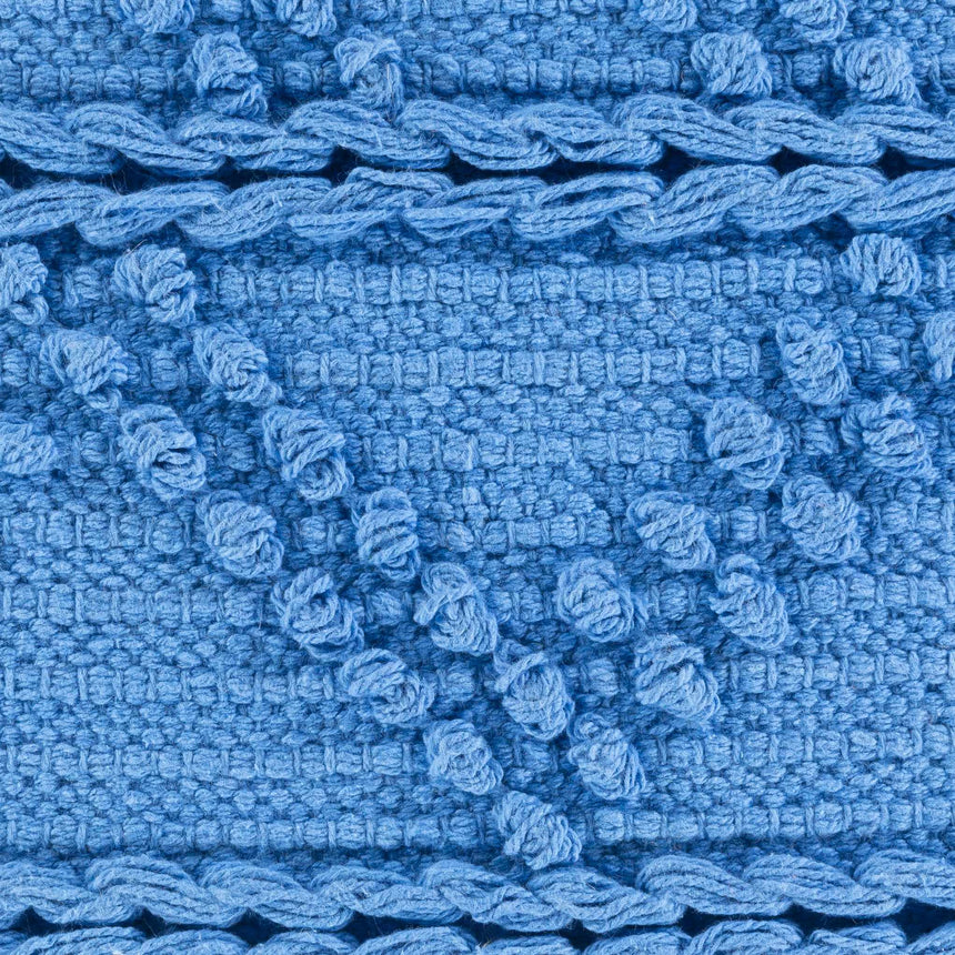 Minalin Blue Square Throw Pillow