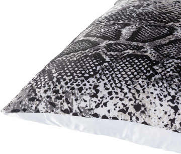 Manticao Charcoal Snake Print Throw Pillow - Clearance