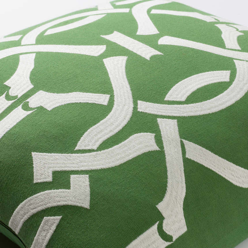 Moatsville Green&White Patterned Accent Pillow - Clearance