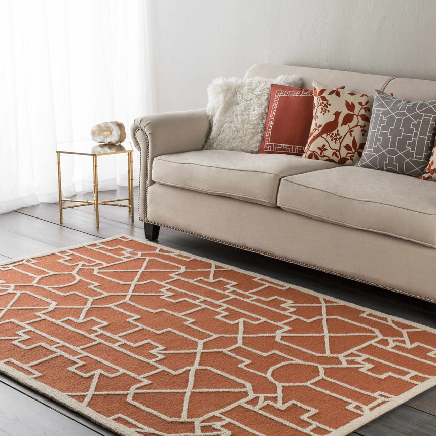 Gosford Red Floral Throw Pillow - Clearance