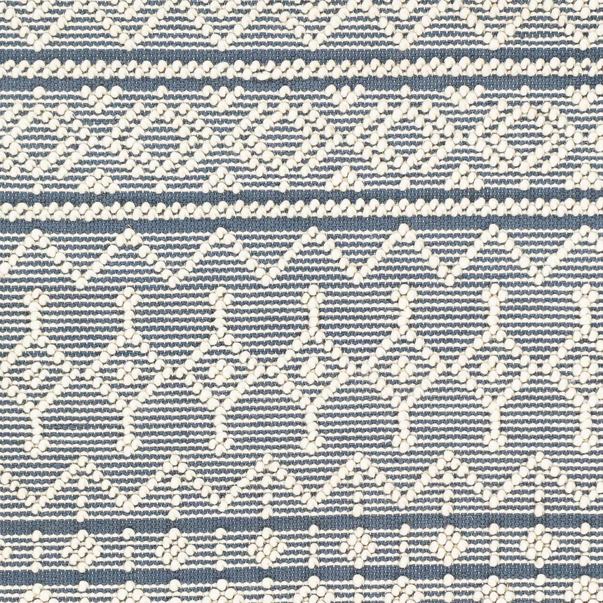 Brothers Blue Wool&Cotton Rug - Clearance