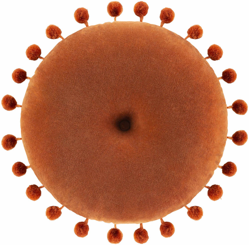 Matanog Rust Round Throw Pillow