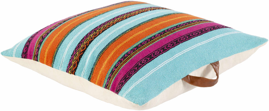 Anca Vibrant Striped Square Throw Pillow - Clearance
