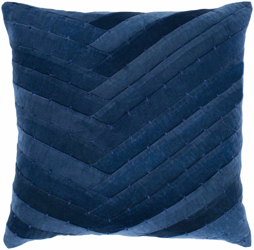 Onyx Navy Square Throw Pillow