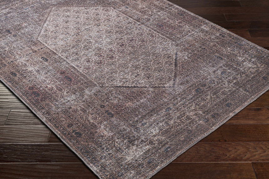 Tan Ormstown Distressed Washable Area Rug - Clearance