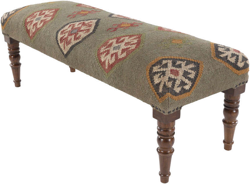 Oslob Rustic Patterned Wood Stool
