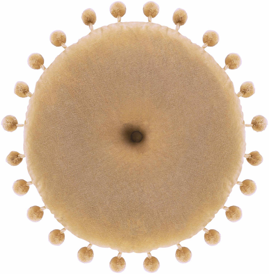 Patrocinio Brown Round Throw Pillow