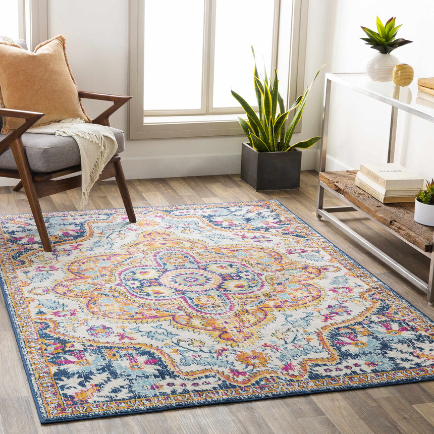 Pimperne Traditional Medallion Area Rug