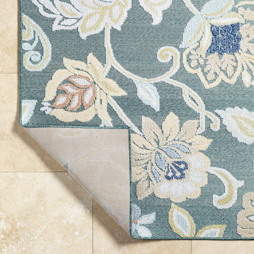 Piers Medium Green Area Rug