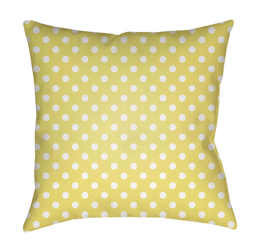 Pangil Yellow Polka Dot Outdoor Throw Pillow