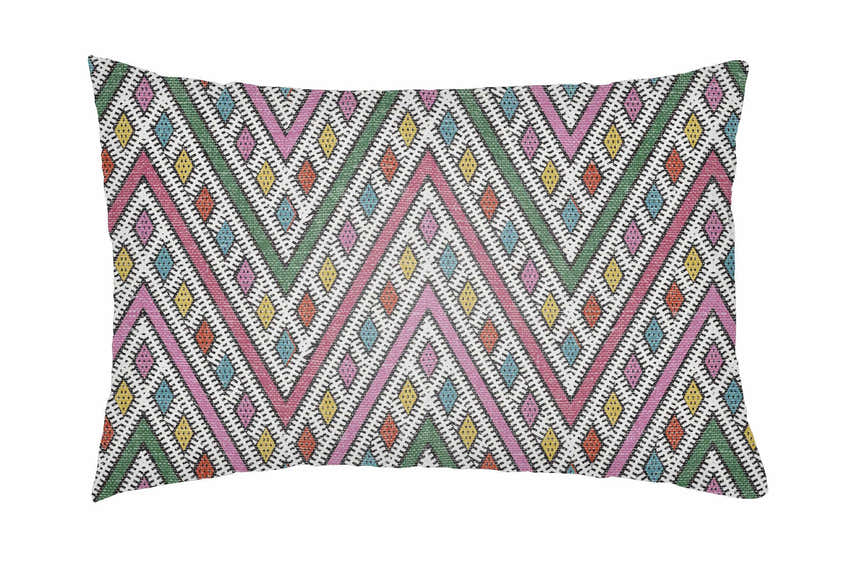 Panikian Multicolor Chevron Pattern Accent Outdoor Pillow