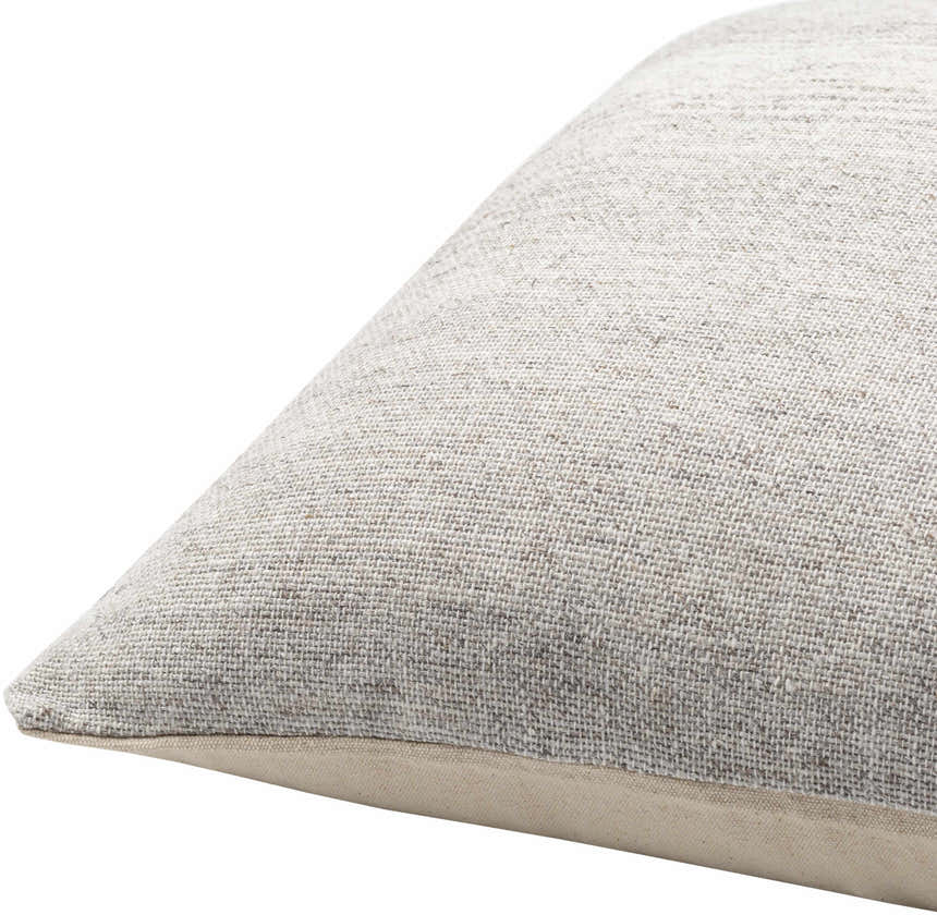 Portumna Light Gray Square Throw Pillow - Clearance