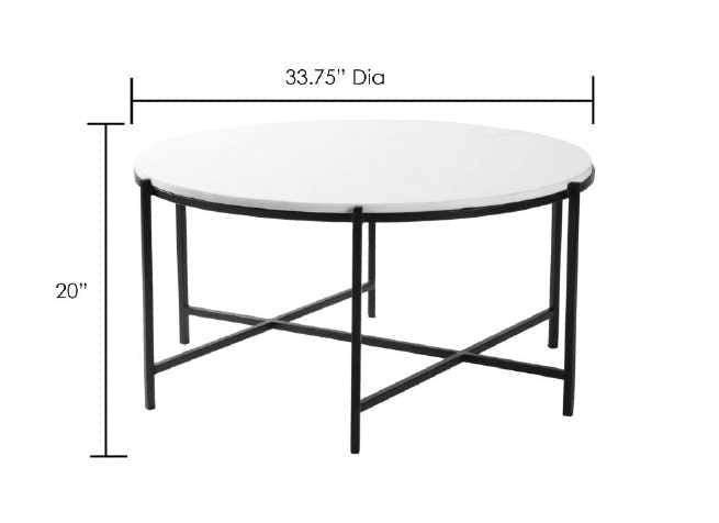 Opp Marble Top Round Coffee Table