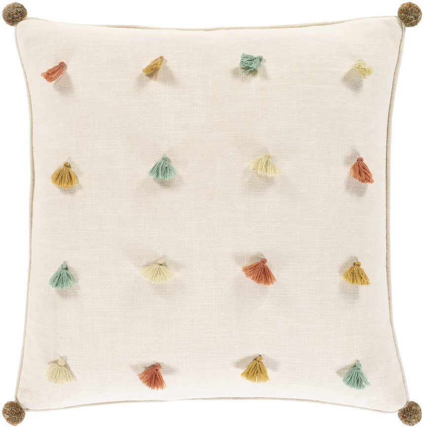 Paradis Pom-Pom Tassel Throw Pillow - Clearance