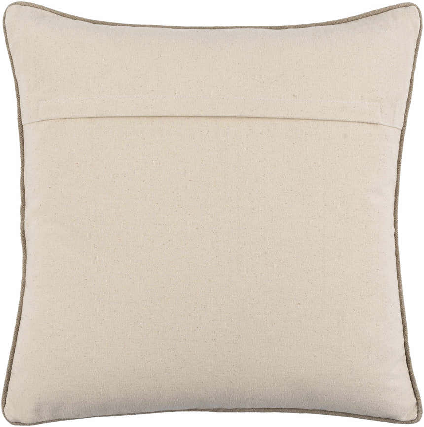 Lunara Cream Raised Ribbed Horizontal Stripe Cottage Country Linen Lumbar Pillow - Clearance
