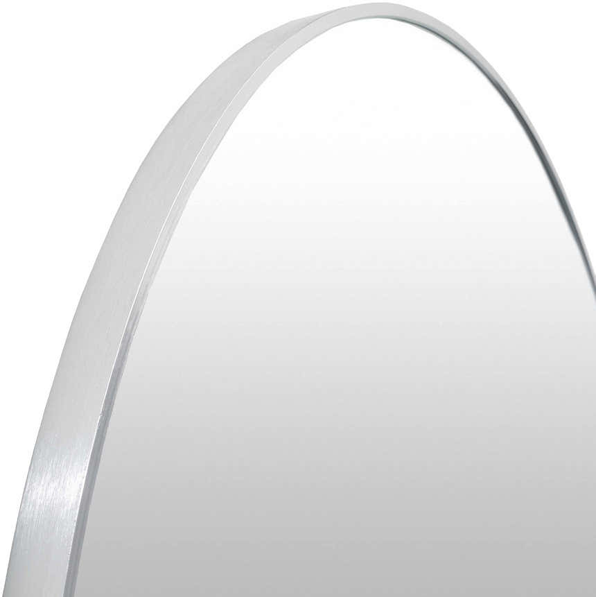 Pontalina Round Silver Gray Mirror