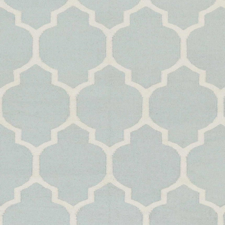 Ragan Ice Blue Trellis Cotton Rug - Clearance