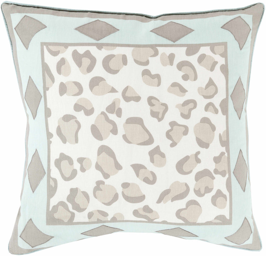Kids Aqua Leopard Print Throw Pillow - Clearance