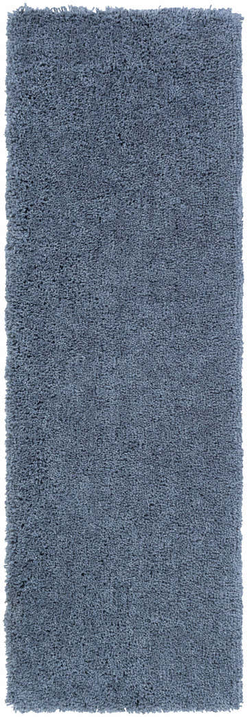 Close-up of the teal Rocklake Clearance Rug, a hand-woven polyester shag rug with a textured, contemporary design. Design-Runner-268