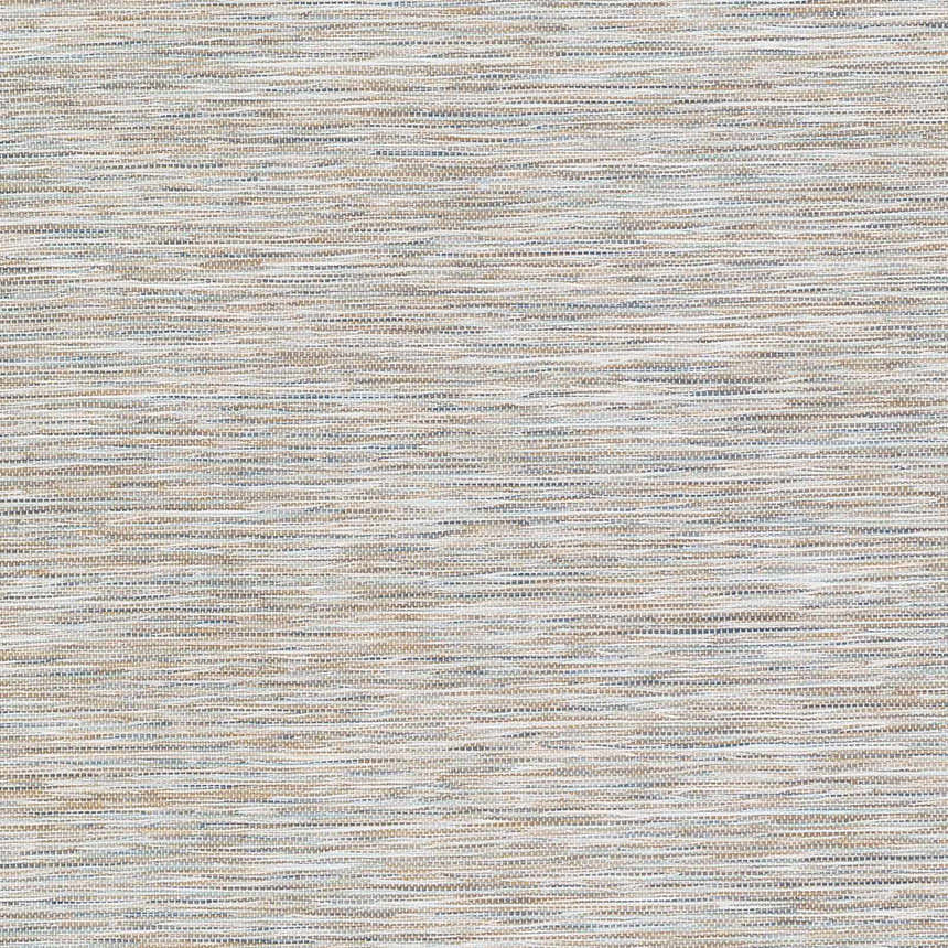 Close-up of Revillo Area Rug showing woven texture in light sage, gray, tan, teal, and white. Swatch