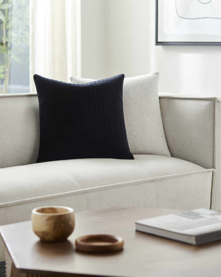 Rania Onyx Black Throw Pillow