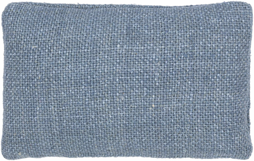 Arno Handmade Blue Square Throw Pillow - Clearance