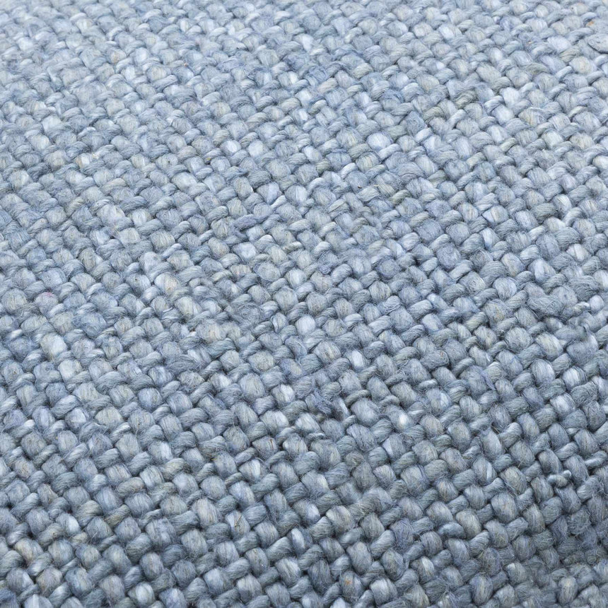 Arno Handmade Blue Square Throw Pillow - Clearance