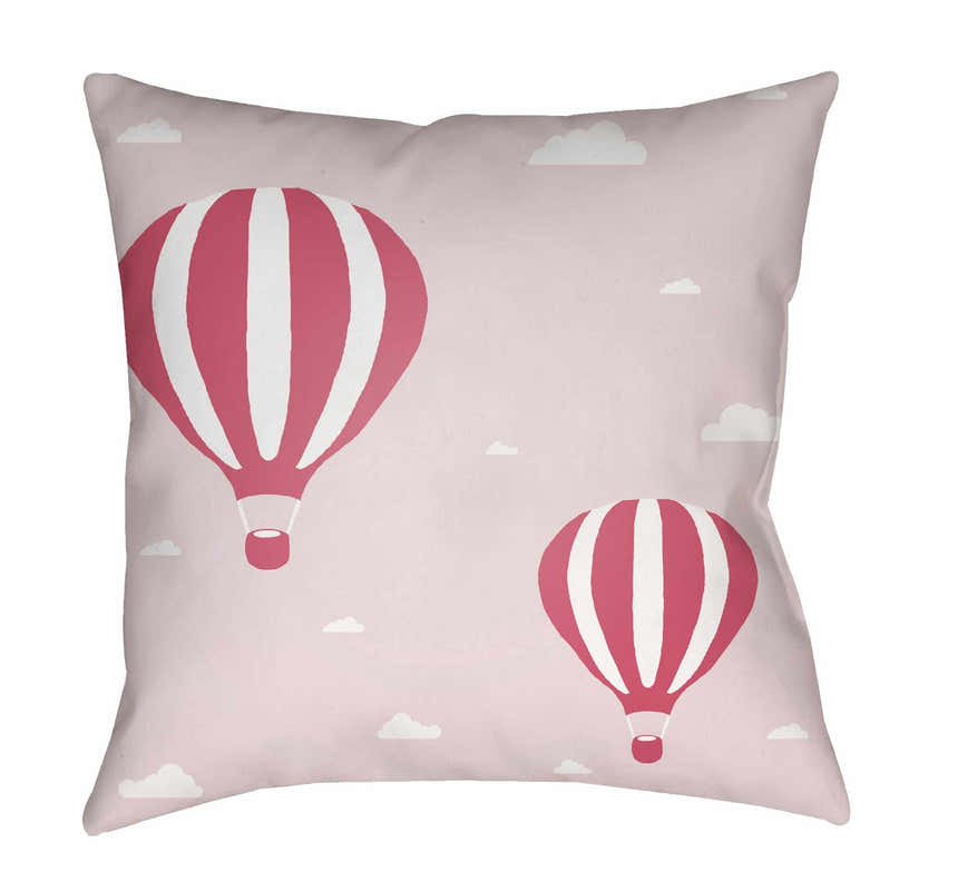 Rojas Pastel Sky Hot Air Balloon Outdoor Throw Pillow