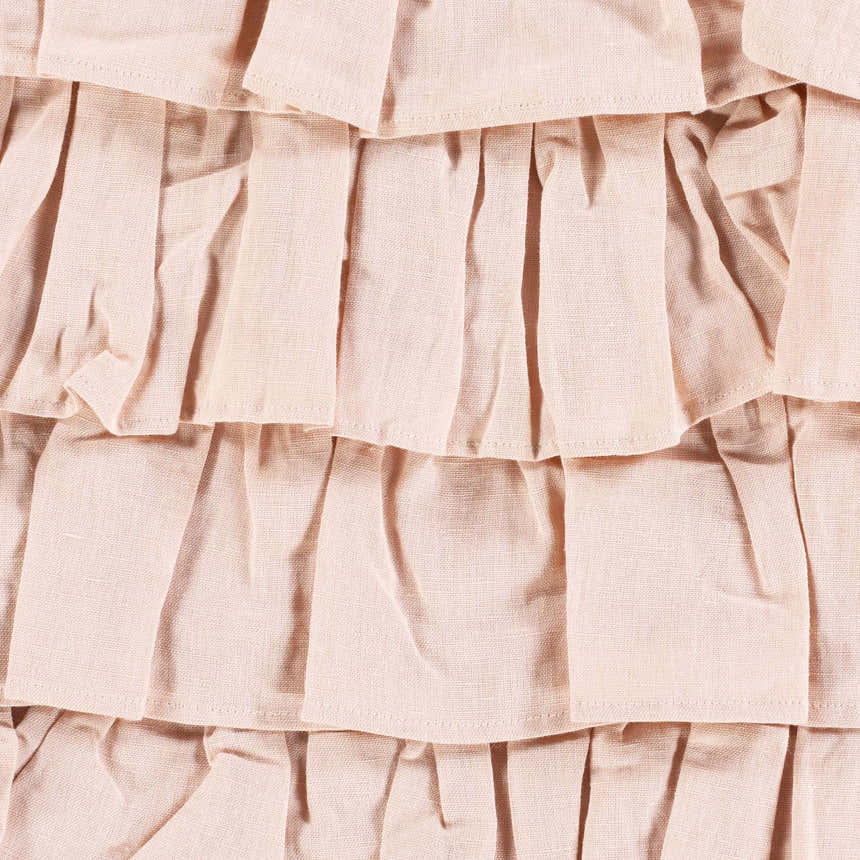 Ruidoso Pink Ruffled Square Throw Pillow - Clearance