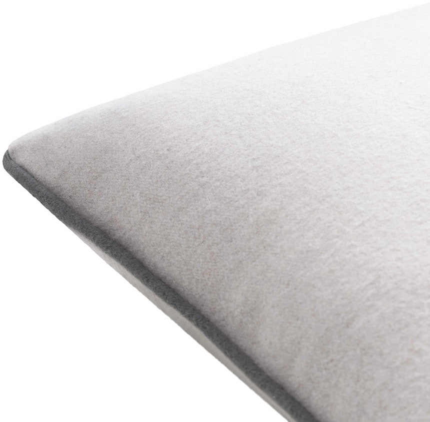 Dumii Light Gray Solid Wool Throw Pillow