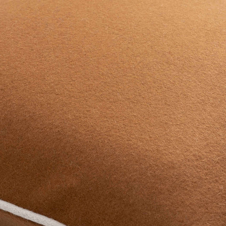 Walai Brown Solid Wool Throw Pillow