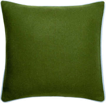 Pape Green Solid Wool Throw Pillow