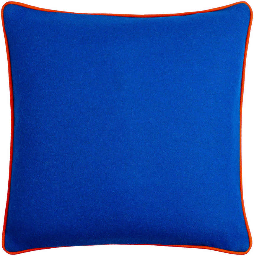 Modu Blue Solid Wool Throw Pillow
