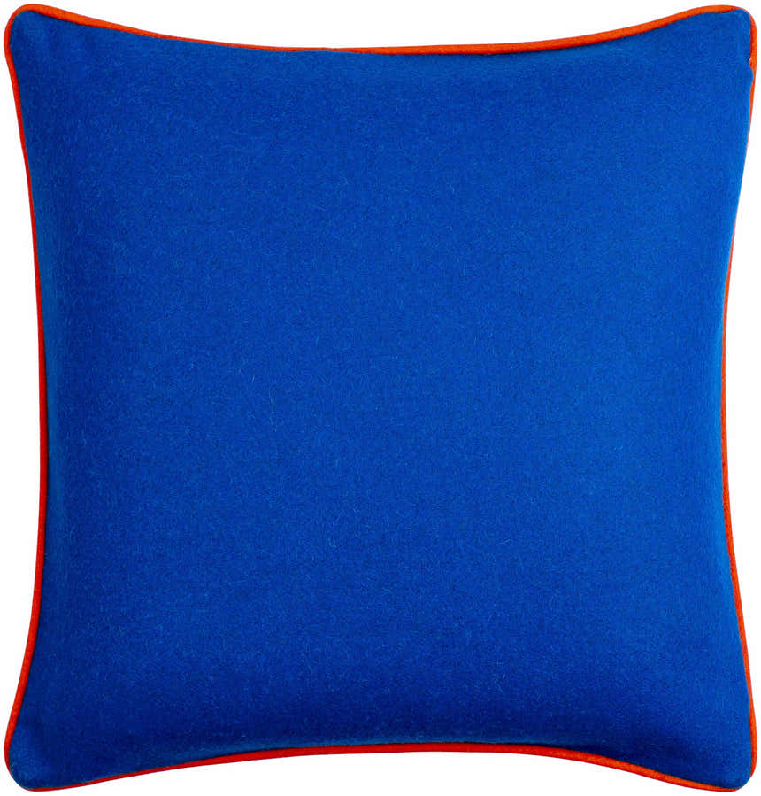 Modu Blue Solid Wool Throw Pillow