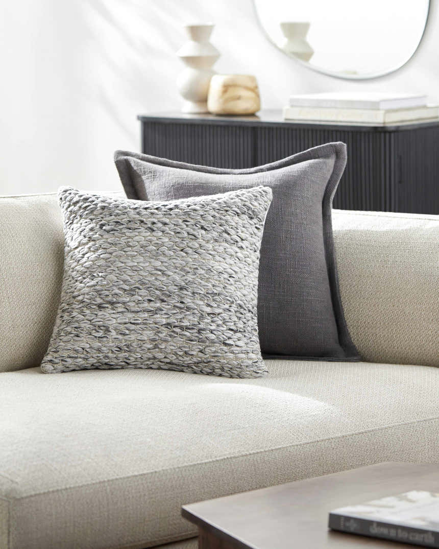 Renny Cozy Textured Outdoor Throw Pillow - Clearance