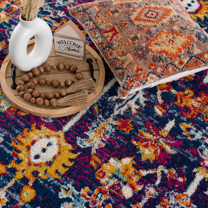 Istanbul Vintage Navy Area Rug - Clearance