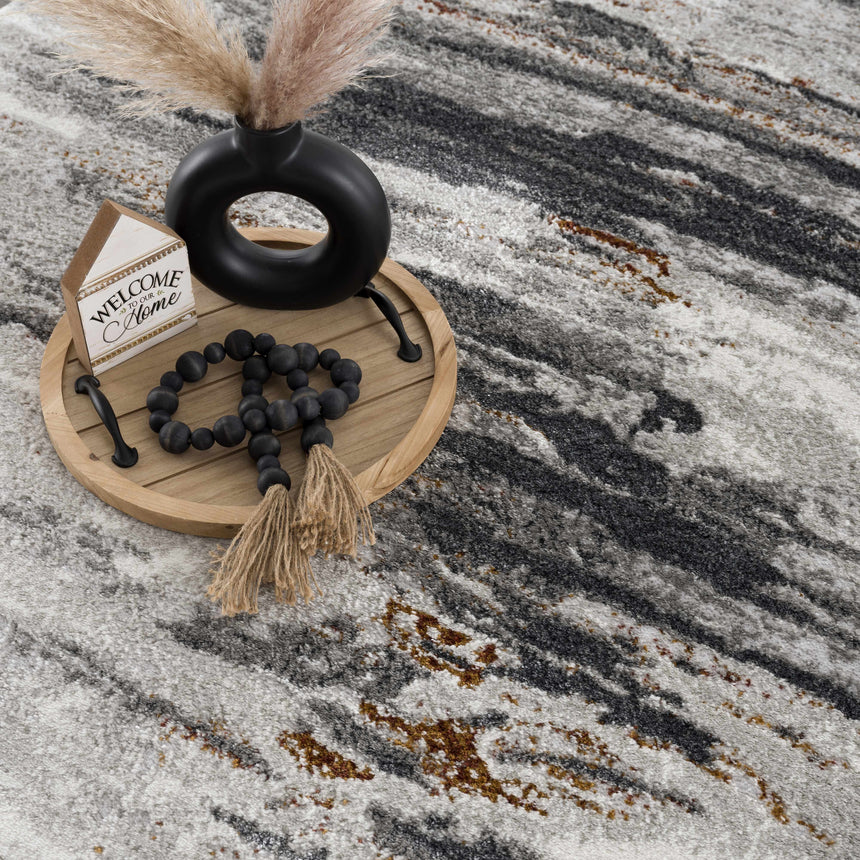 Live Marble Gray Area Rug