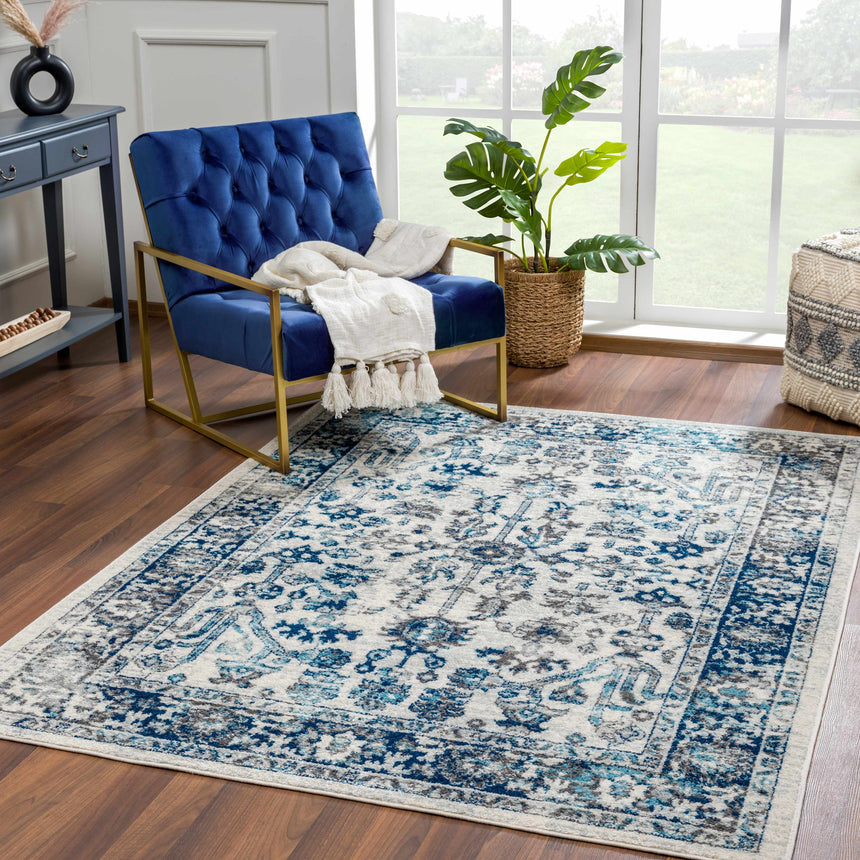 Istanbul Vintage Blue Area Rug - Clearance