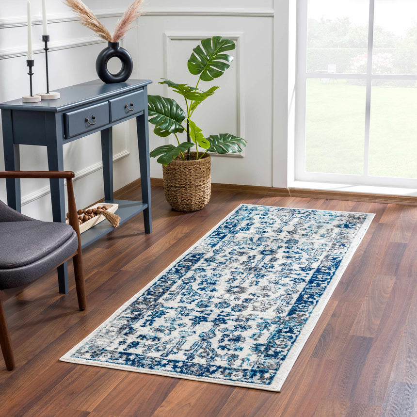 Istanbul Vintage Blue Area Rug - Clearance