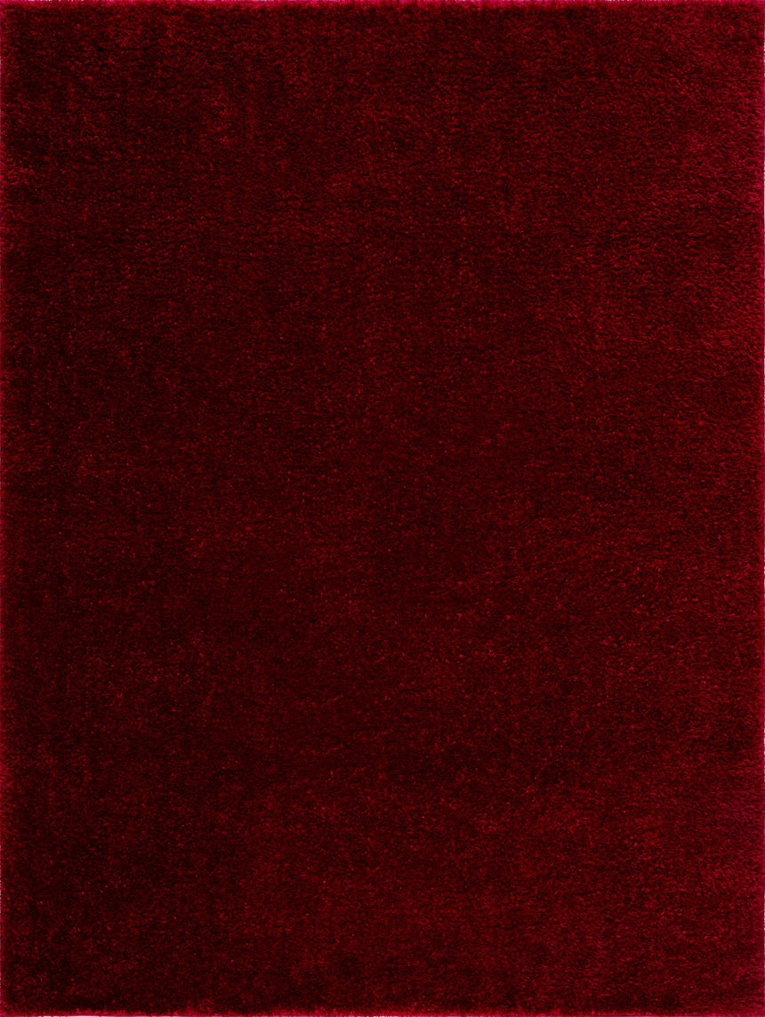 Heavenly Solid Red Plush Rug - Clearance
