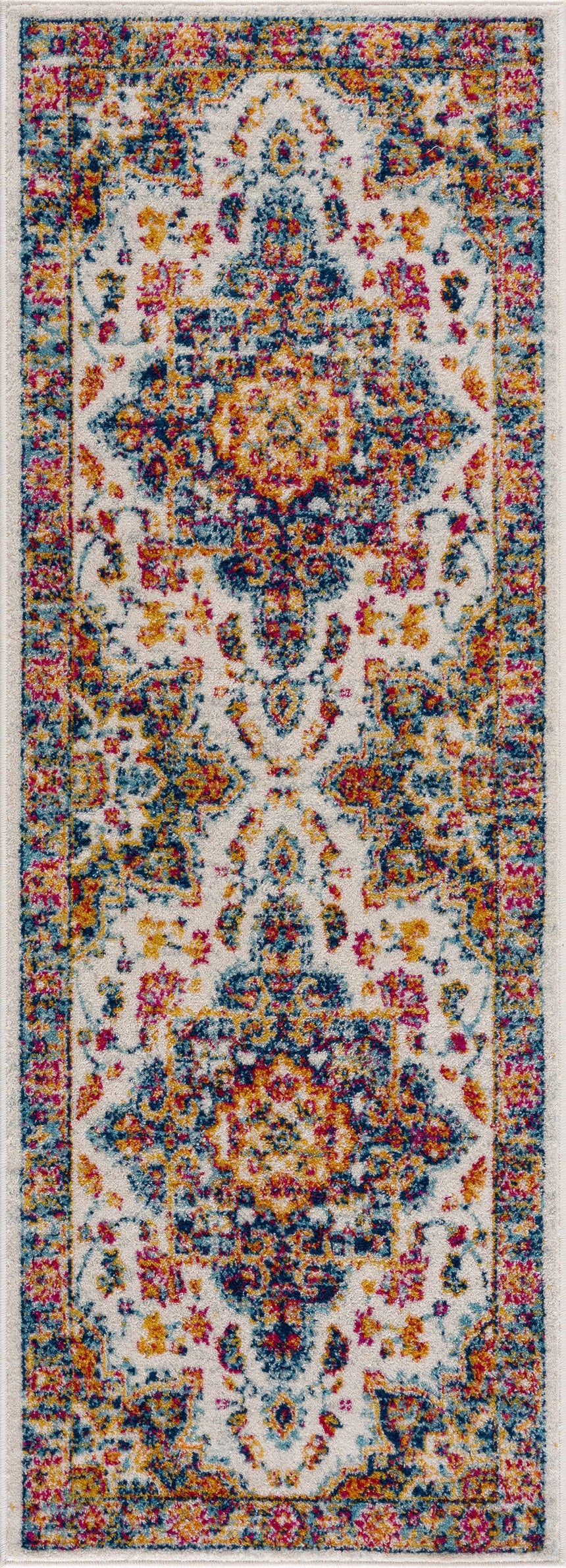 Istanbullu Blue & Orange Area Rug - Clearance