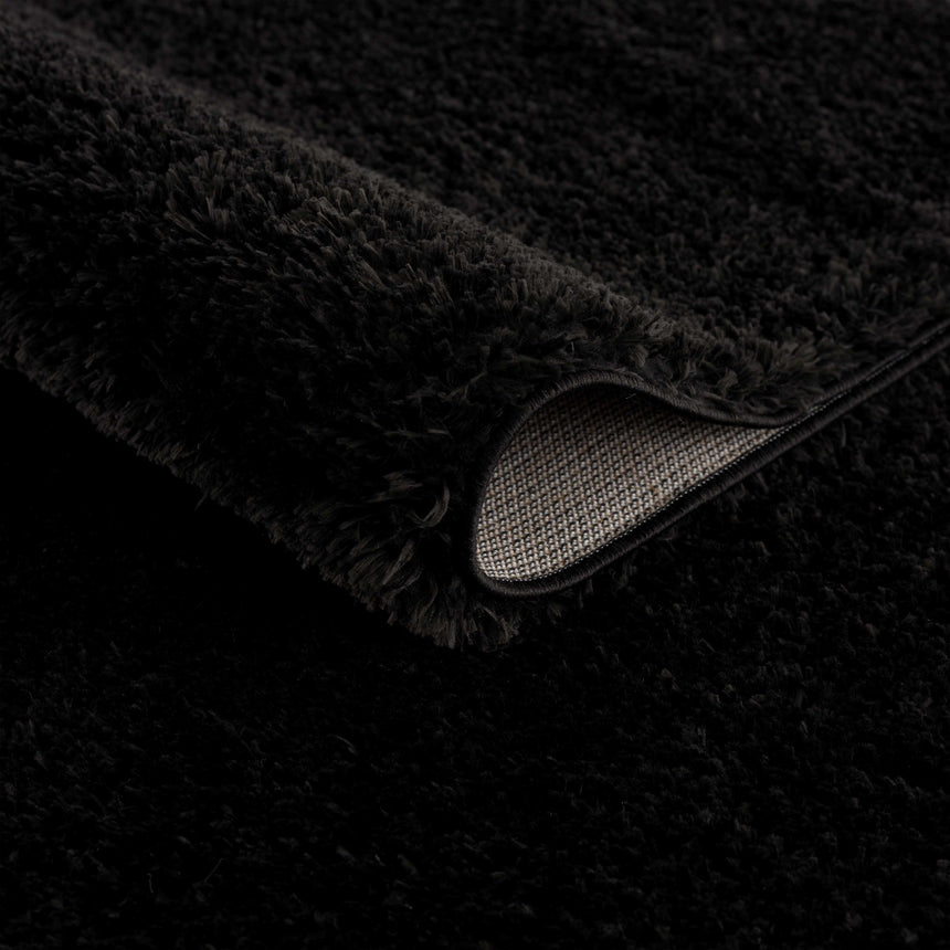 Heavenly Solid Black Plush Rug - Clearance