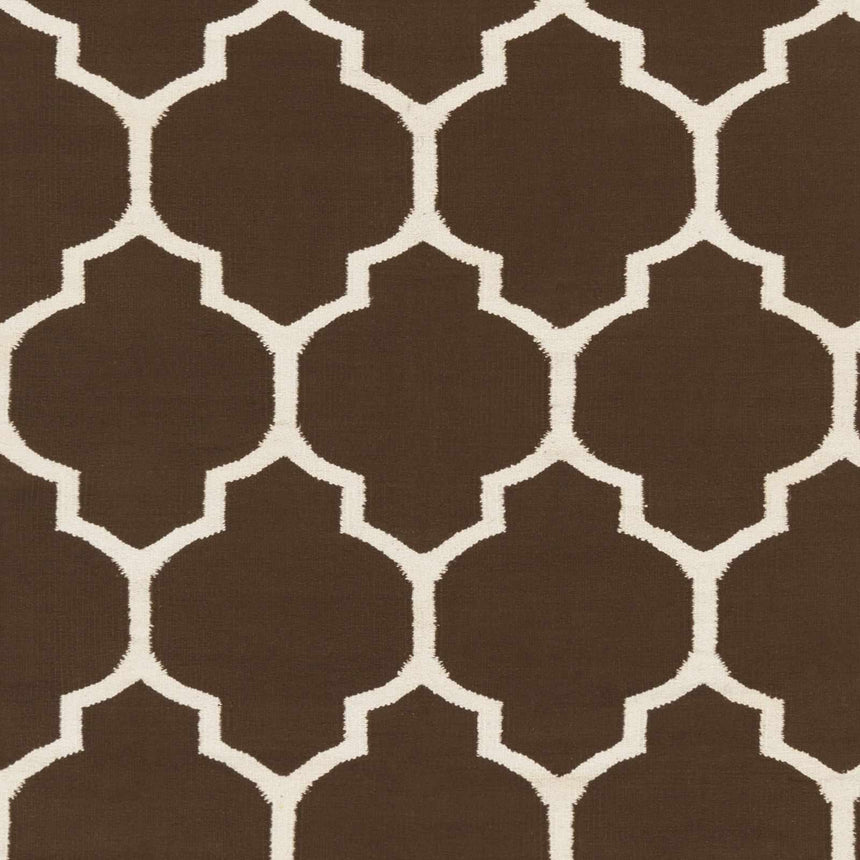 Ragan Brown Trellis Cotton Rug - Clearance